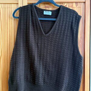 Oversized knit V-neck Sweater Vest